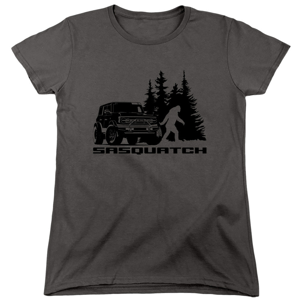 AN OFFCIALLY LICENSED FORD BRONCO SASQUATCH WOMEN'S REGULAR FIT T-SHIRT BLACK