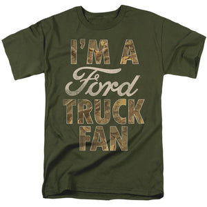 AN OFFCIALLY LICENSED FORD FORD TRUCK MAN CAMO MEN'S REGULAR FIT T-SHIRT MILITARY GREEN