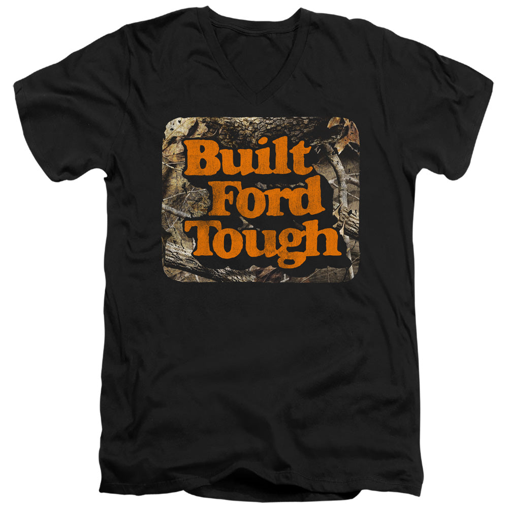 AN OFFCIALLY LICENSED FORD BFT CAMO MEN'S V-NECK T-SHIRT BLACK