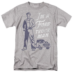 AN OFFCIALLY LICENSED FORD FORD TRUCK MAN CLASSIC MEN'S REGULAR FIT T-SHIRT ATHLETIC HEATHER