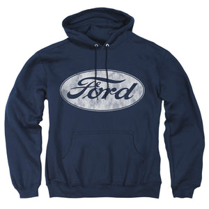 AN OFFCIALLY LICENSED FORD LOGO ADULT UNISEX PULLOVER HOODIE NAVY