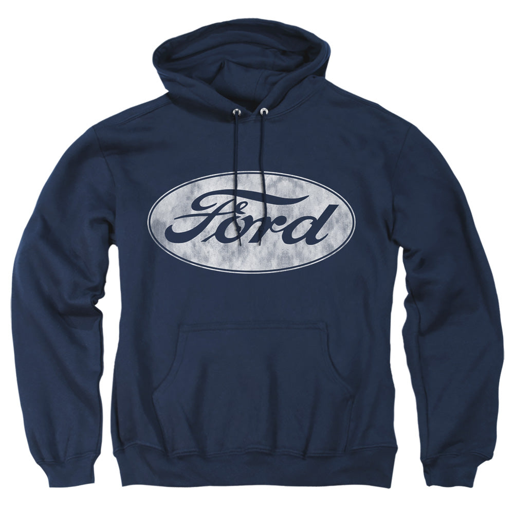 AN OFFCIALLY LICENSED FORD LOGO ADULT UNISEX PULLOVER HOODIE NAVY