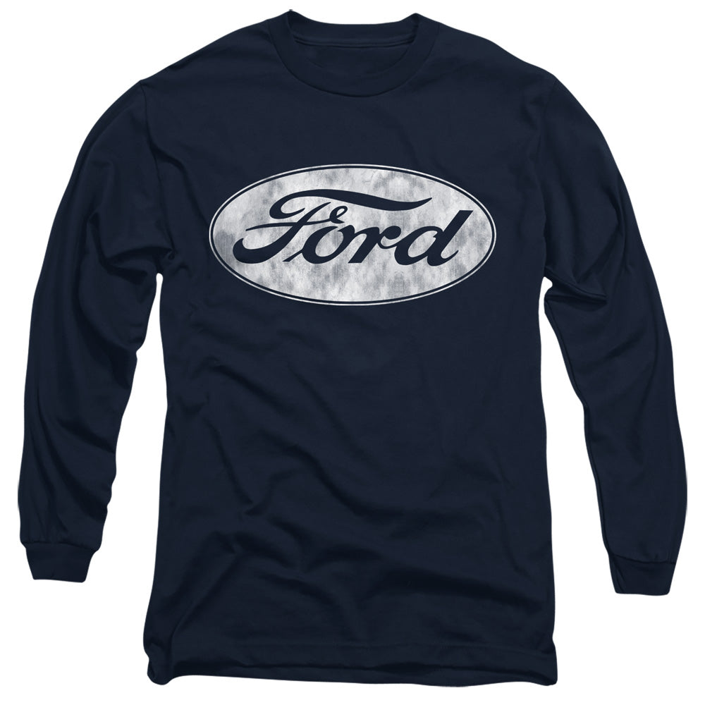 AN OFFCIALLY LICENSED FORD LOGO MEN'S LONG SLEEVE T-SHIRT NAVY