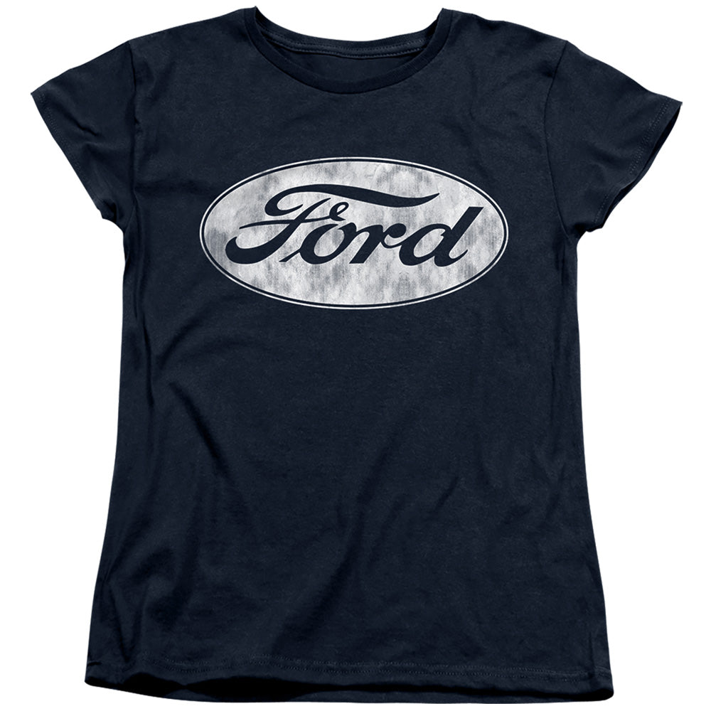 AN OFFCIALLY LICENSED FORD LOGO WOMEN'S REGULAR FIT T-SHIRT NAVY