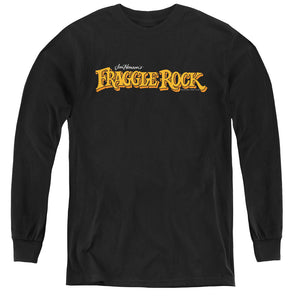 AN OFFCIALLY LICENSED FRAGGLE ROCK LOGO YOUTH LONG SLEEVE T-SHIRT BLACK