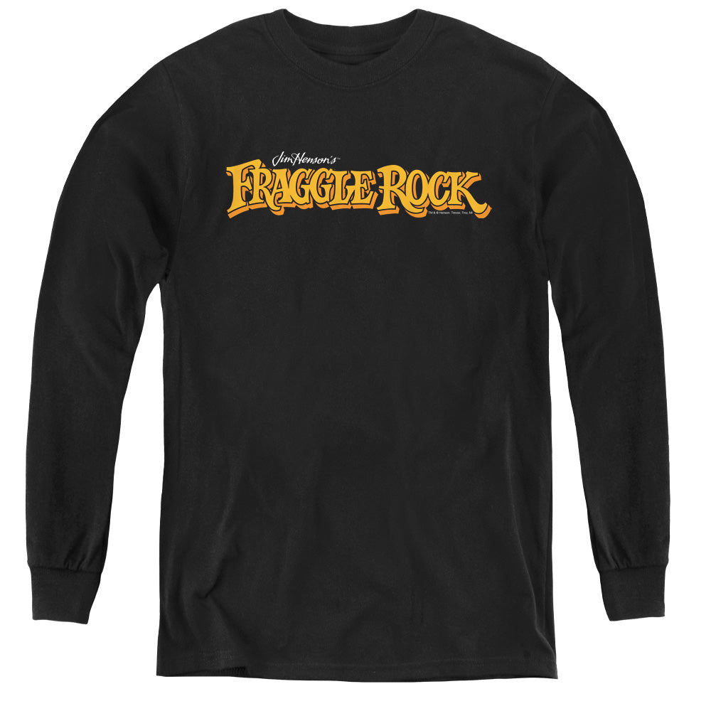 AN OFFCIALLY LICENSED FRAGGLE ROCK LOGO YOUTH LONG SLEEVE T-SHIRT BLACK