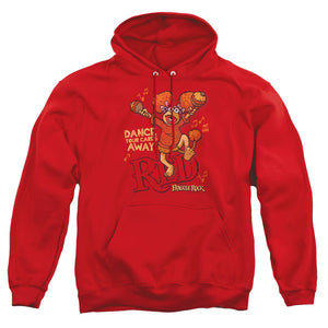 AN OFFCIALLY LICENSED FRAGGLE ROCK DANCE ADULT UNISEX PULLOVER HOODIE RED