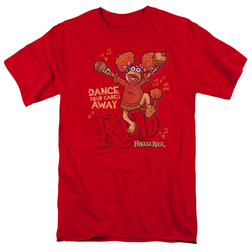 AN OFFCIALLY LICENSED FRAGGLE ROCK DANCE MEN'S REGULAR FIT T-SHIRT RED
