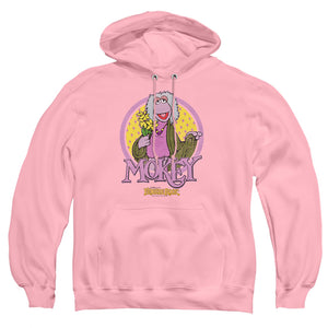 AN OFFCIALLY LICENSED FRAGGLE ROCK MOKEY CIRCLE ADULT UNISEX PULLOVER HOODIE PINK