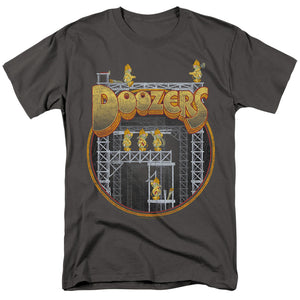 AN OFFCIALLY LICENSED FRAGGLE ROCK DOOZERS CONSTRUCTION MEN'S REGULAR FIT T-SHIRT CHARCOAL