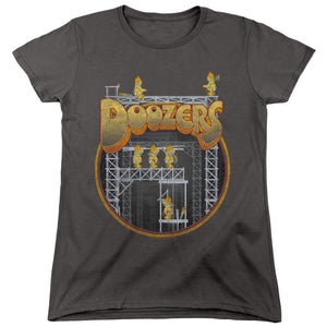 AN OFFCIALLY LICENSED FRAGGLE ROCK DOOZERS CONSTRUCTION WOMEN'S REGULAR FIT T-SHIRT CHARCOAL