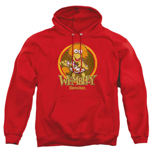 AN OFFCIALLY LICENSED FRAGGLE ROCK WEMBLEY CIRCLE ADULT UNISEX PULLOVER HOODIE RED