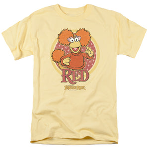 AN OFFCIALLY LICENSED FRAGGLE ROCK RED CIRCLE MEN'S REGULAR FIT T-SHIRT BANANA