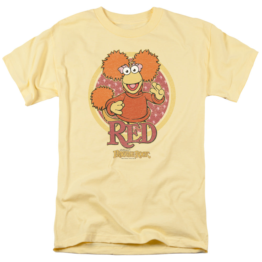 AN OFFCIALLY LICENSED FRAGGLE ROCK RED CIRCLE MEN'S REGULAR FIT T-SHIRT BANANA