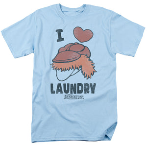 AN OFFCIALLY LICENSED FRAGGLE ROCK LAUNDRY LOVER MEN'S REGULAR FIT T-SHIRT LIGHT BLUE