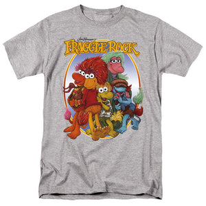 AN OFFCIALLY LICENSED FRAGGLE ROCK GROUP HUG MEN'S REGULAR FIT T-SHIRT ATHLETIC HEATHER