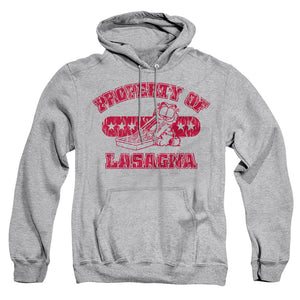 AN OFFCIALLY LICENSED GARFIELD PROPERTY OF LASAGNA ADULT UNISEX PULLOVER HOODIE ATHLETIC HEATHER