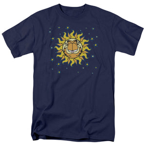 AN OFFCIALLY LICENSED GARFIELD CELESTIAL MEN'S REGULAR FIT T-SHIRT NAVY