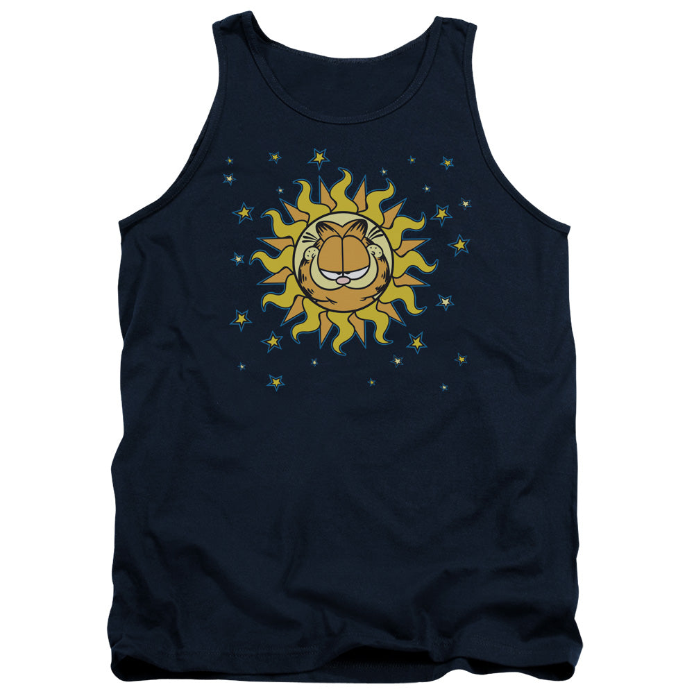 AN OFFCIALLY LICENSED GARFIELD CELESTIAL ADULT UNISEX TANK TOP NAVY
