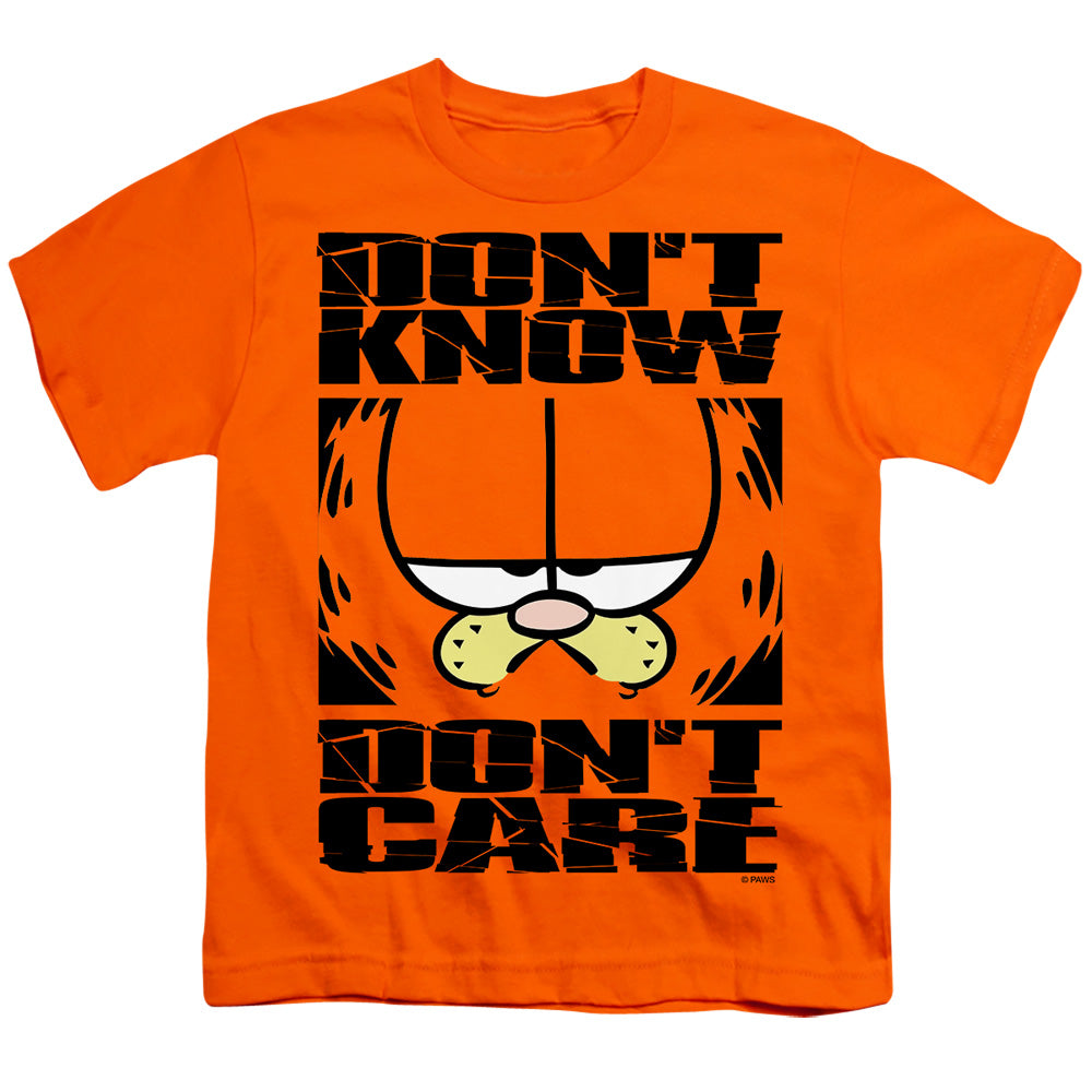 Garfield Dont Know Dont Care Licensed Kid's T-Shirt (Ages 4-7) SM-XL