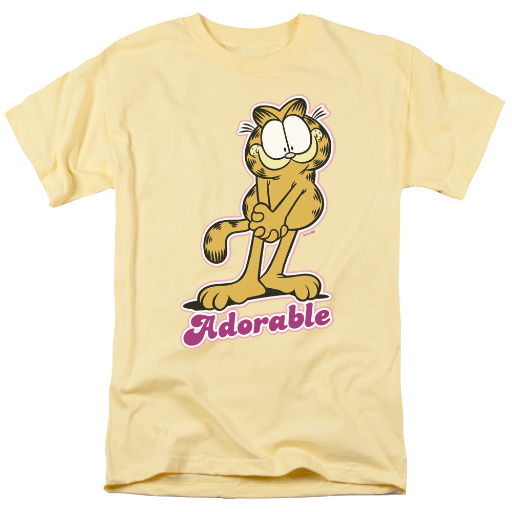 AN OFFCIALLY LICENSED GARFIELD ADORABLE MEN'S REGULAR FIT T-SHIRT BANANA