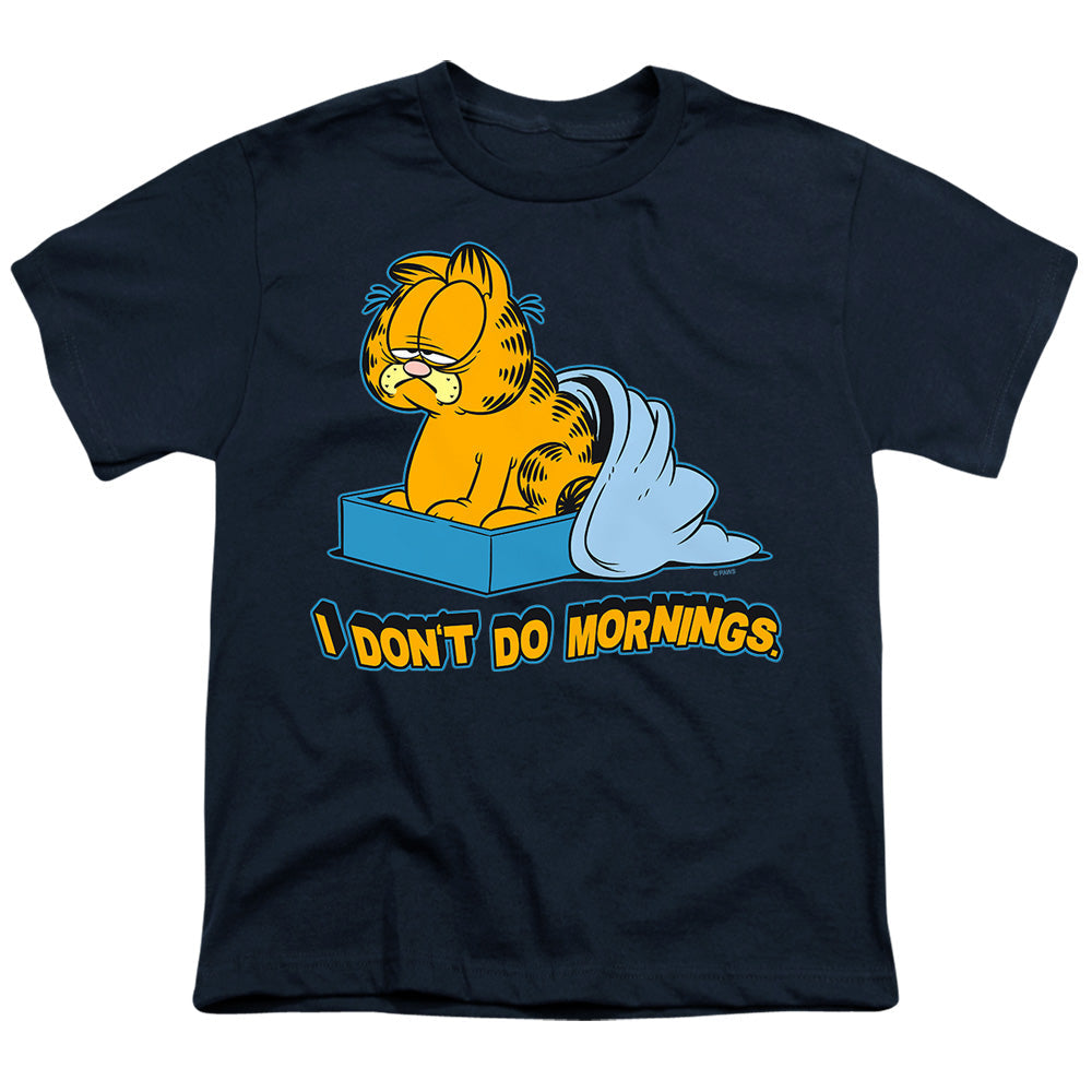 Garfield I Dont Do Mornings Licensed Kid's T-Shirt (Ages 4-7) SM-XL