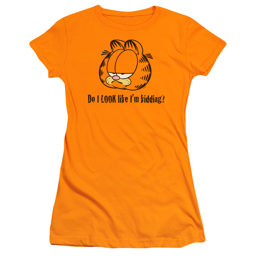 Garfield Do I Look Like Im Kidding Licensed Women's T-Shirt Juniors XL