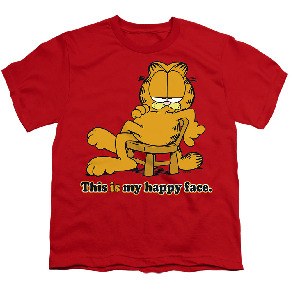 Garfield Happy Face Licensed Kid's T-Shirt (Ages 4-7) XS-XL
