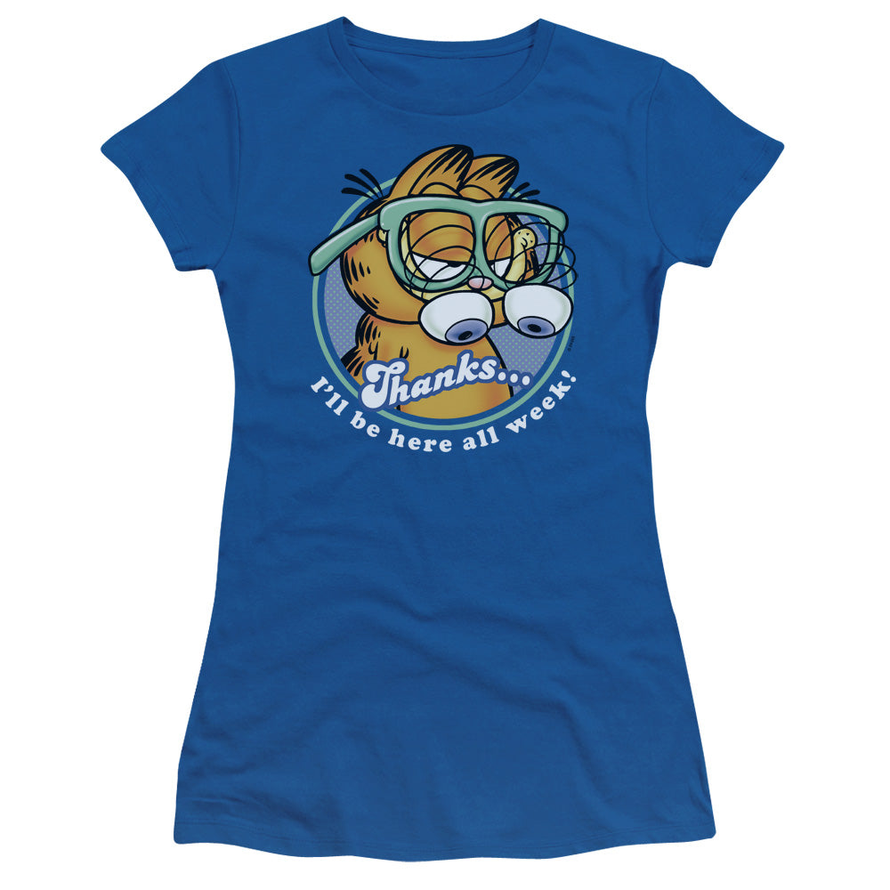 Garfield Performing Licensed Women's T-Shirt Juniors LG