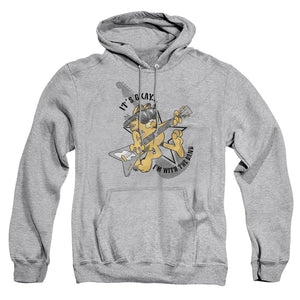 AN OFFCIALLY LICENSED GARFIELD IM WITH THE BAND ADULT UNISEX PULLOVER HOODIE ATHLETIC HEATHER