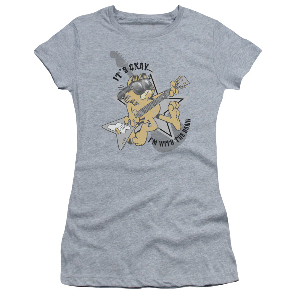 Garfield Im With The Band Licensed Women's T-Shirt Juniors MD