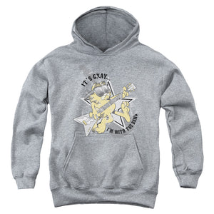 AN OFFCIALLY LICENSED GARFIELD IM WITH THE BAND YOUTH HOODIE ATHLETIC HEATHER