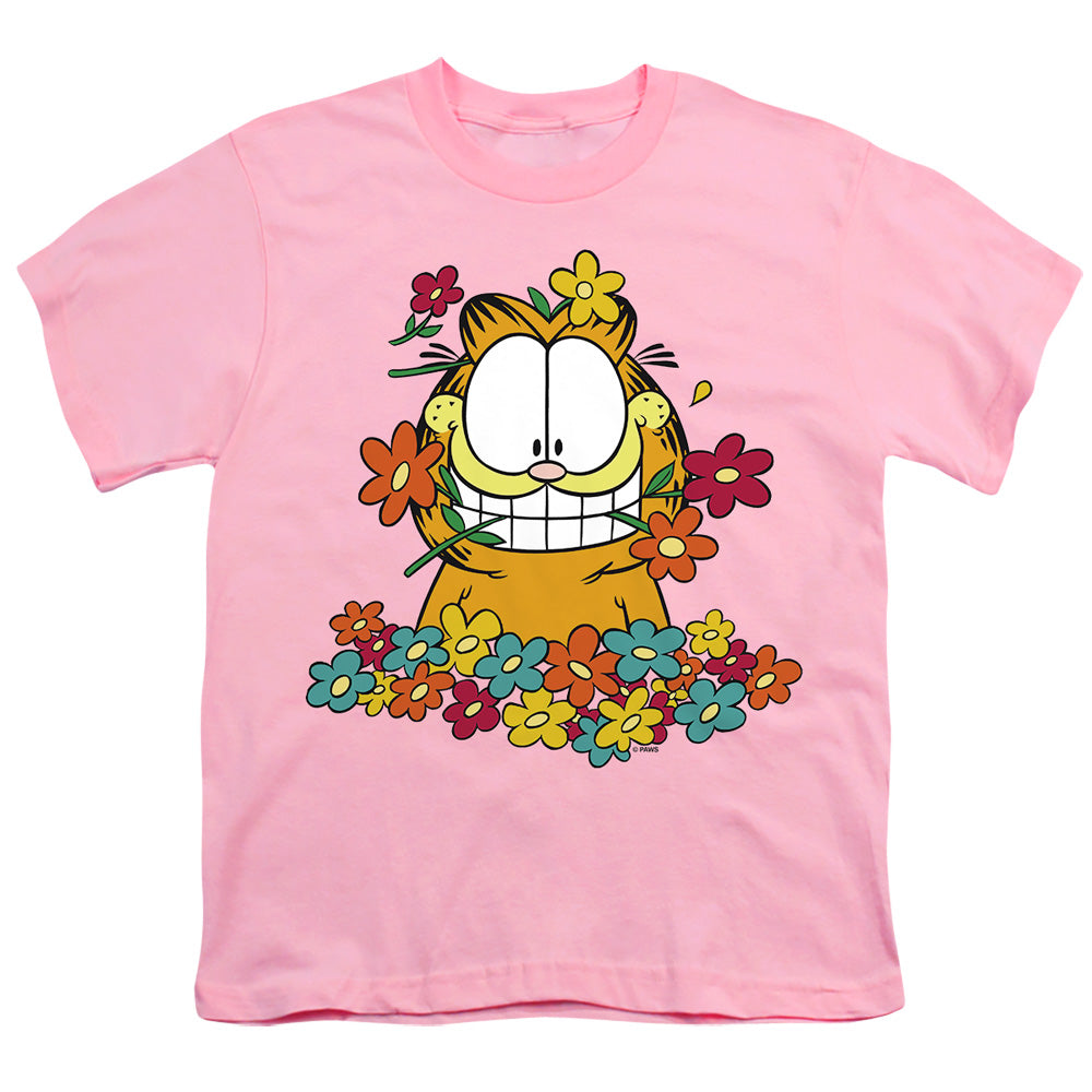 Garfield In The Garden Licensed Kid's T-Shirt (Ages 4-7) SM-XL