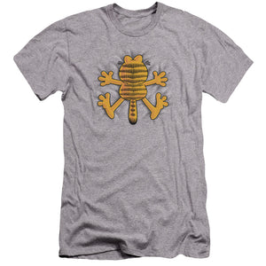 AN OFFCIALLY LICENSED GARFIELD OW MEN'S PREMIUM SLIM FIT T-SHIRT ATHLETIC HEATHER
