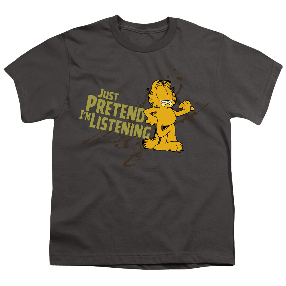 Garfield Just Pretend Im Listening Licensed Kid's T-Shirt (Ages 4-7) SM-XL