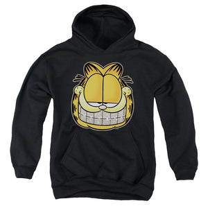 AN OFFCIALLY LICENSED GARFIELD NICE GRILL YOUTH HOODIE BLACK