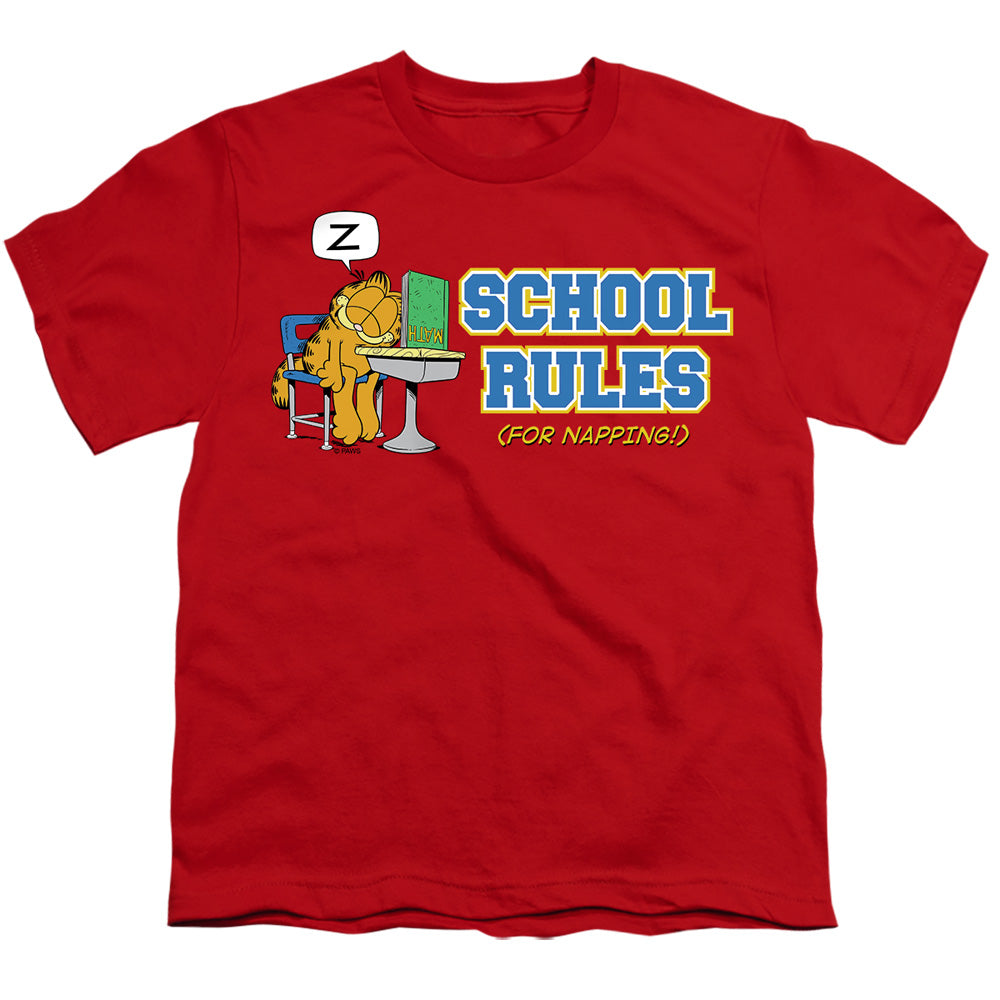 Garfield School Rules Licensed Kid's T-Shirt (Ages 4-7) SM-XL