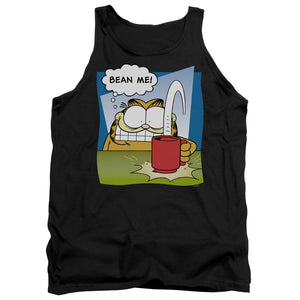 AN OFFCIALLY LICENSED GARFIELD BEAN ME ADULT UNISEX TANK TOP BLACK
