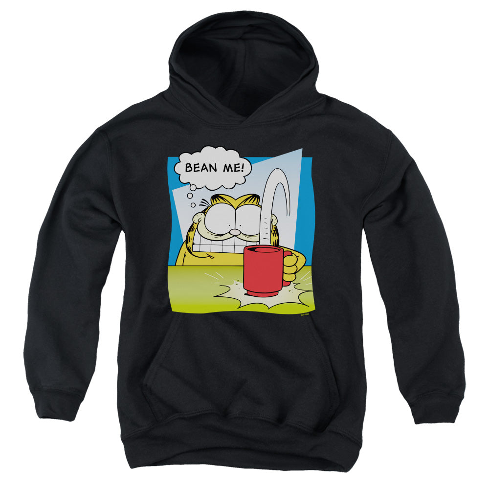 AN OFFCIALLY LICENSED GARFIELD BEAN ME YOUTH HOODIE BLACK