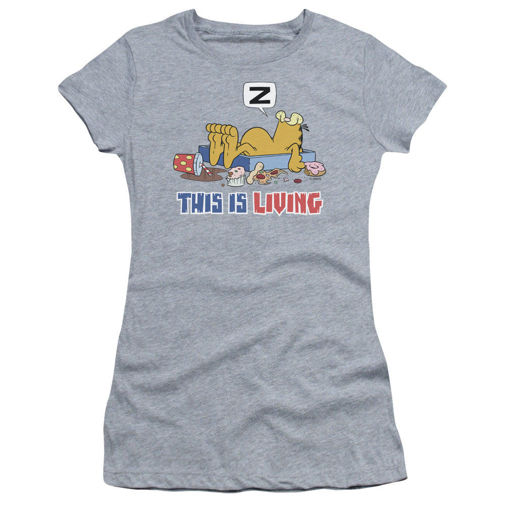 Garfield This Is Living Licensed Women's T-Shirt Juniors MD
