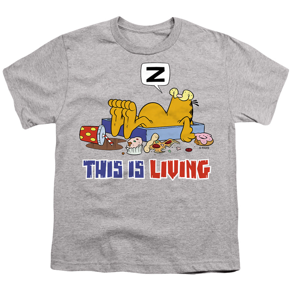 Garfield This Is Living Licensed Kid's T-Shirt (Ages 4-7) SM-XL
