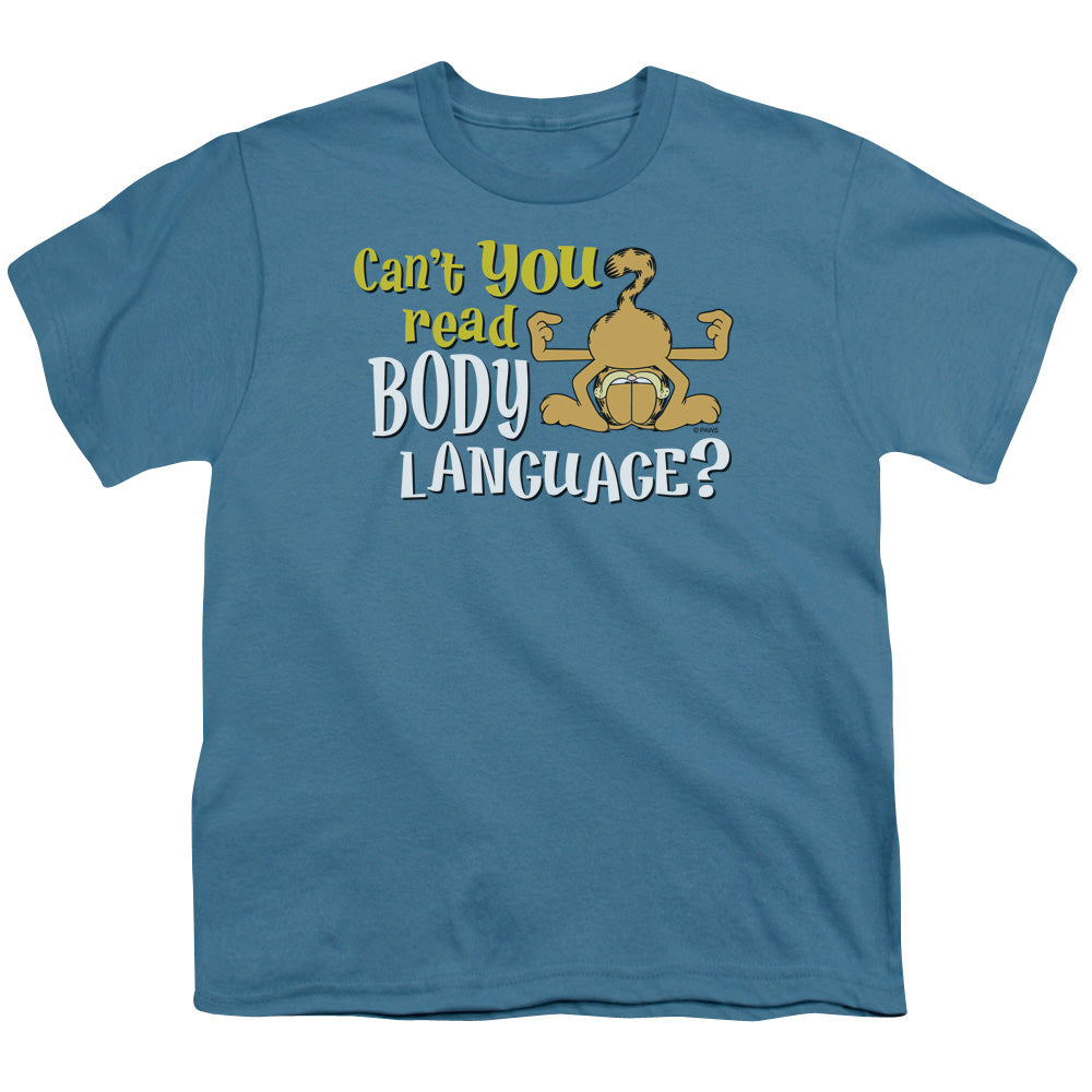 Garfield Body Language Licensed Kid's T-Shirt (Ages 4-7) XL