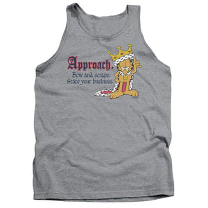 AN OFFCIALLY LICENSED GARFIELD STATE YOUR BUSINESS ADULT UNISEX TANK TOP ATHLETIC HEATHER