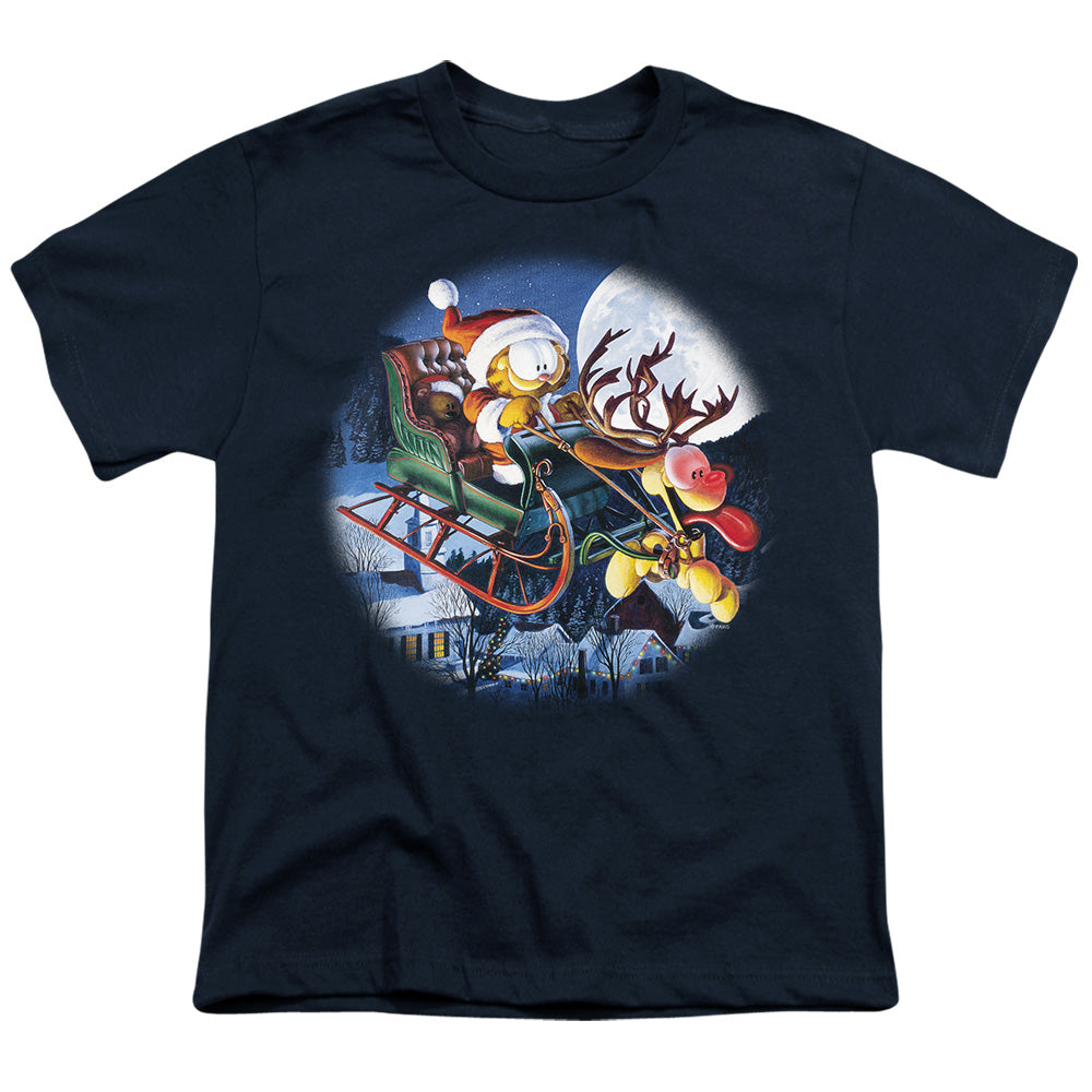Garfield Moonlight Ride Licensed Kid's T-Shirt (Ages 4-7) SM-XL