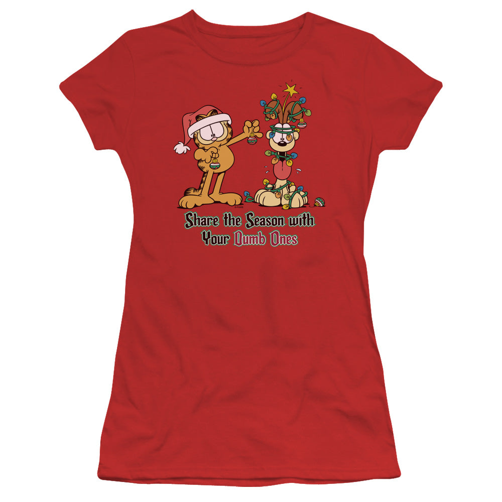 Garfield Share The Season Licensed Women's T-Shirt Juniors SM