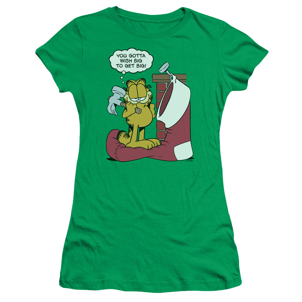 Garfield Wish Big Licensed Women's T-Shirt Juniors LG