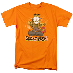 AN OFFCIALLY LICENSED GARFIELD SUGAR RUSH MEN'S REGULAR FIT T-SHIRT ORANGE
