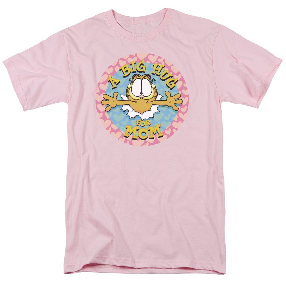 AN OFFCIALLY LICENSED GARFIELD A BIG HUG FOR MOM MEN'S REGULAR FIT T-SHIRT PINK