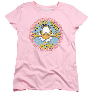AN OFFCIALLY LICENSED GARFIELD A BIG HUG FOR MOM WOMEN'S REGULAR FIT T-SHIRT PINK