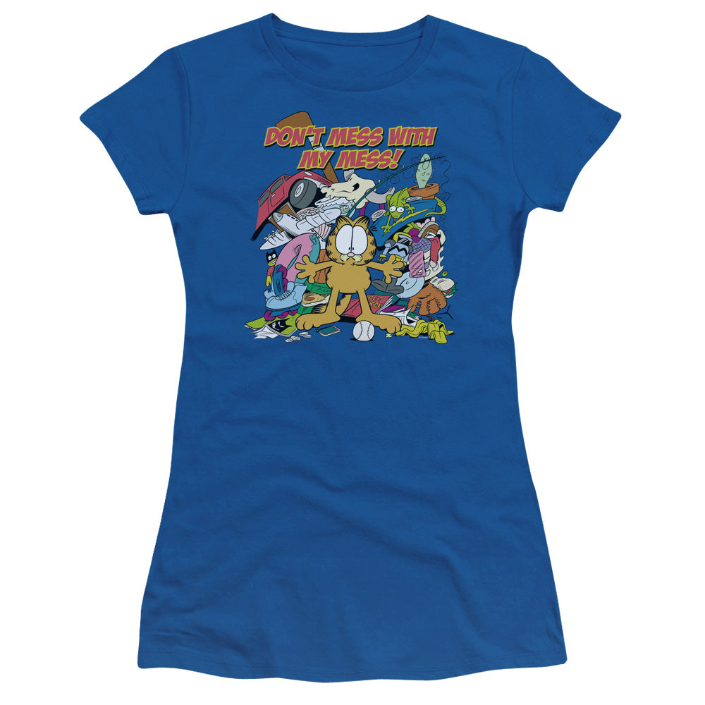 Garfield My Mess Licensed Women's T-Shirt Juniors MD-LG